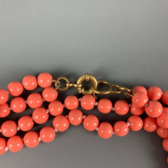 J.CREW Coral Beaded Pendant Necklace - Picture 4 of 5